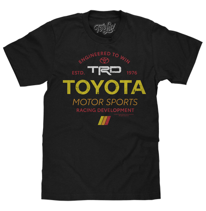 Toyota TRD 'Engineered To Win' Motor Sports T-Shirt – Black