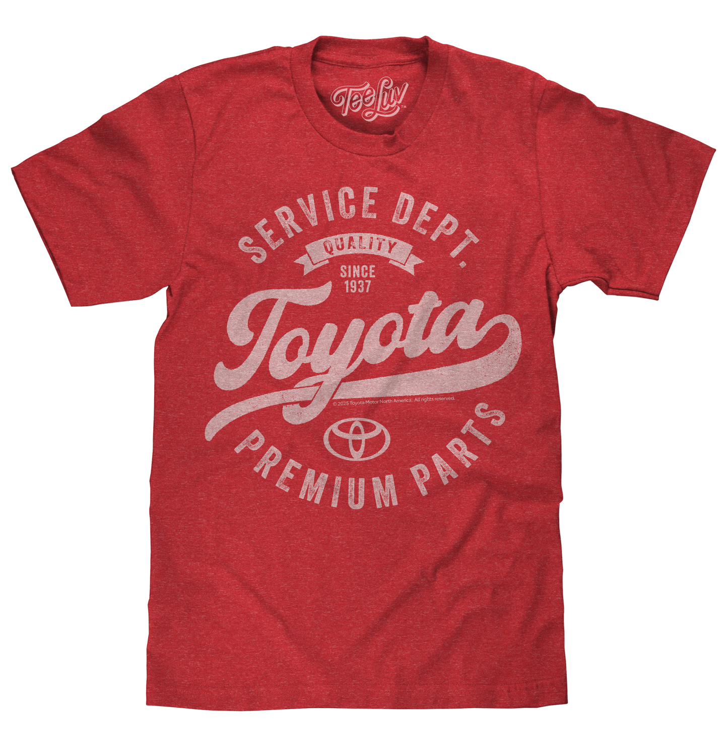 Toyota 'Service Dept. Premium Parts' Quality Since 1937 T-Shirt – Heather Red