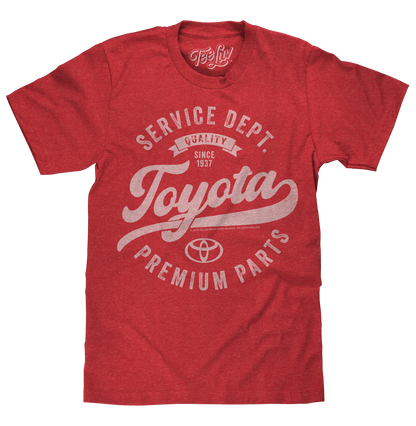 Toyota 'Service Dept. Premium Parts' Quality Since 1937 T-Shirt – Heather Red