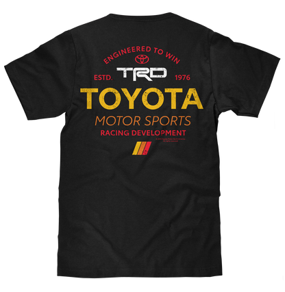 Toyota TRD 'Engineered To Win' Double-Sided T-Shirt – Black