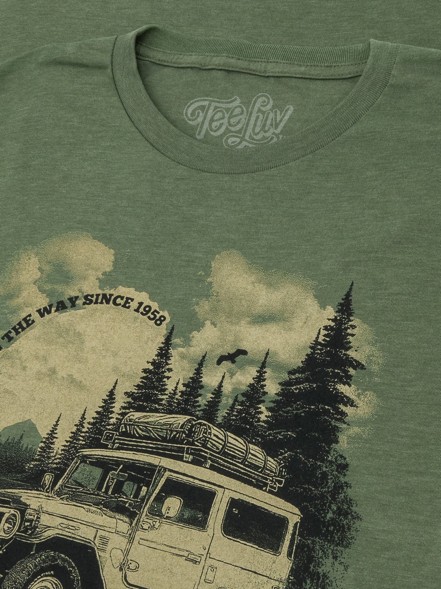 Toyota Land Cruiser FJ40 'Leading The Way Since 1958' T-Shirt – Canyon Green Heather