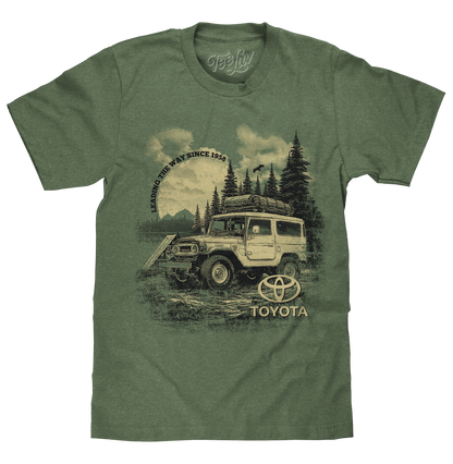 Toyota Land Cruiser FJ40 'Leading The Way Since 1958' T-Shirt – Canyon Green Heather