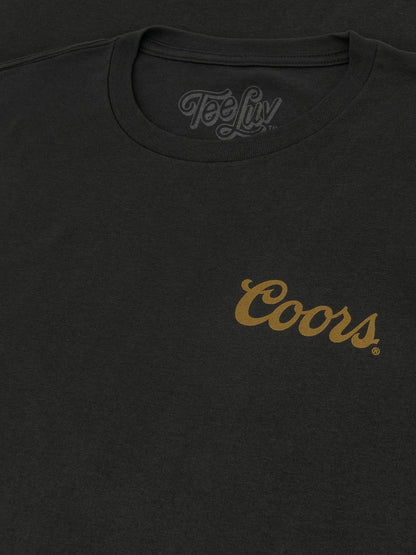 Coors Banquet Beer T-Shirt | Double-Sided Brewery Logo | Vintage Black