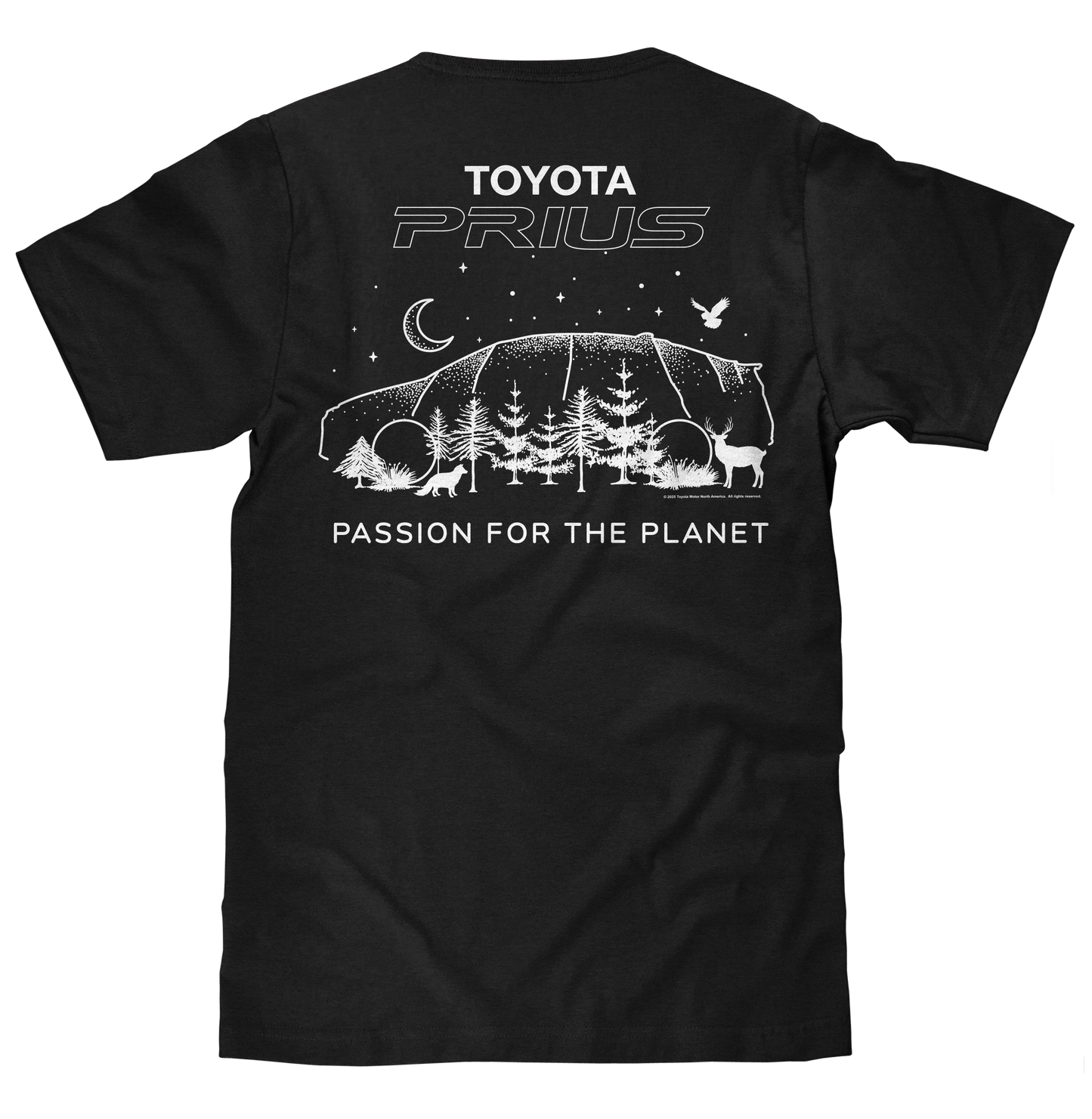 Toyota Prius "Passion for the Planet" T-Shirt | Front & Back Print | Black