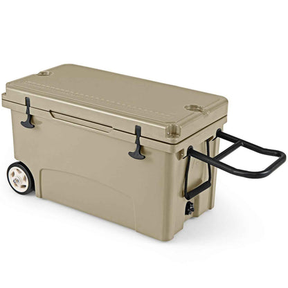 75 Quart Portable Hard Cooler with 6-Day Ice Retention and Wheels