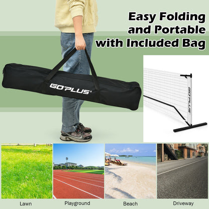 22 FT Portable Pickleball Net Set | 25mm Steel Frame | Fiberglass Post | 600D Oxford Bag | Indoor & Outdoor