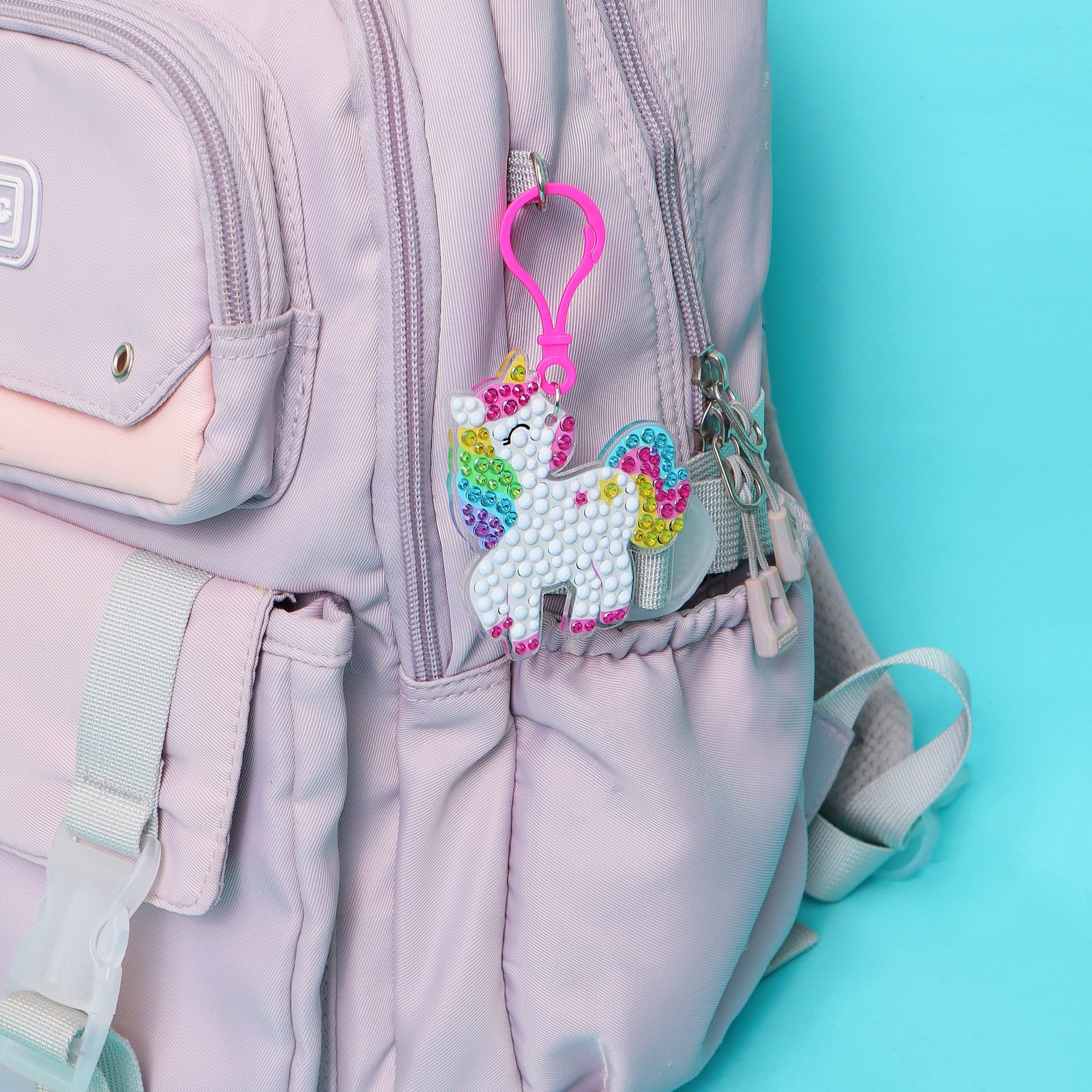 Unicorn Diamond Art Keychain Kit | Set of 15 Charms for Kids & Teens - Niksstuff
