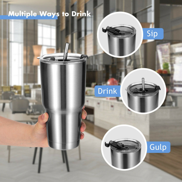 30oz Double Wall Stainless Steel Travel Mug | Hot & Cold | BPA-Free - Niksstuff
