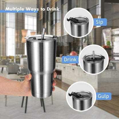 30oz Double Wall Stainless Steel Travel Mug | Hot & Cold | BPA-Free - Niksstuff