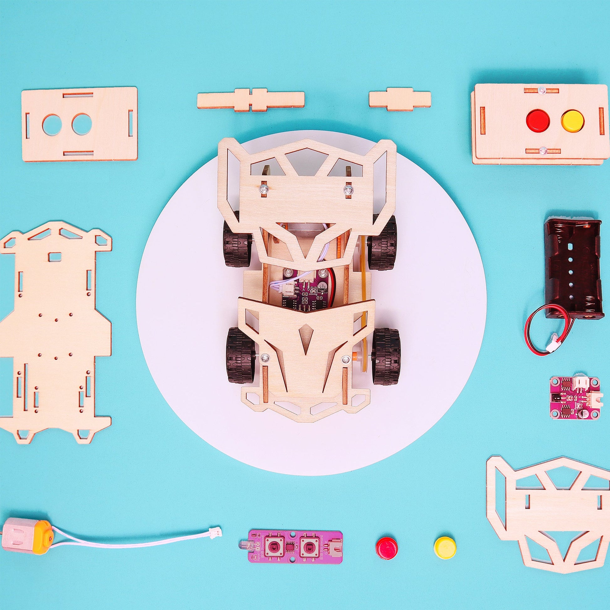 Infrared RC Car DIY Kit | IR Science STEM Toy for Kids Ages 8+ - Niksstuff