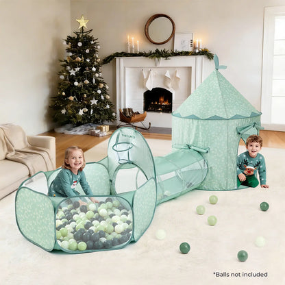 Tiny Land 3-in-1 Play Tunnel, Tent and Ball Pit Set