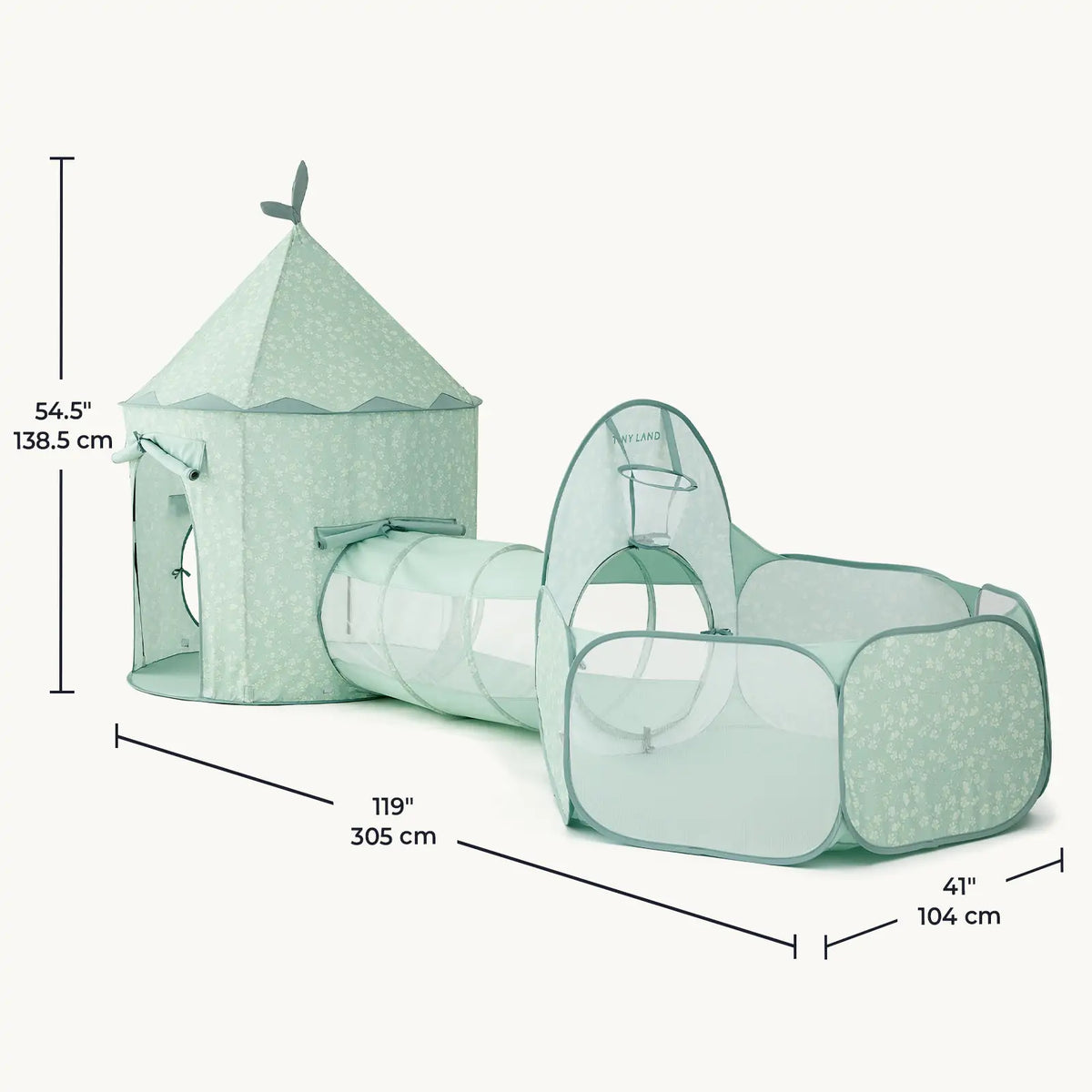Tiny Land 3-in-1 Play Tunnel, Tent and Ball Pit Set