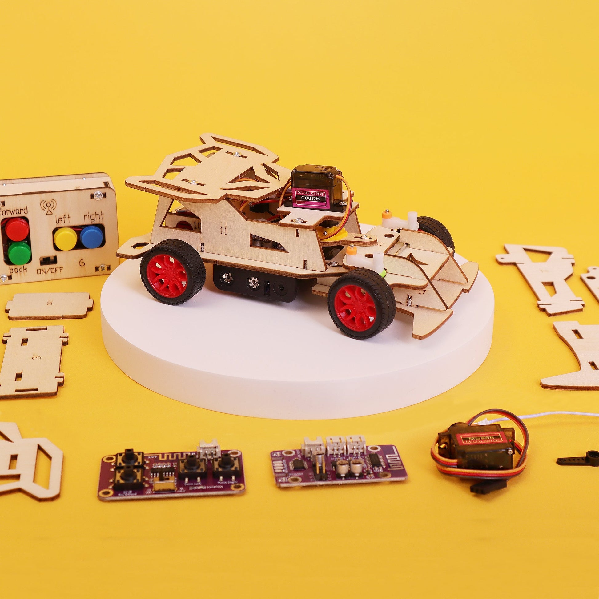Steering RC Car DIY Kit | Advanced STEM Toy for Kids Ages 12+ - Niksstuff