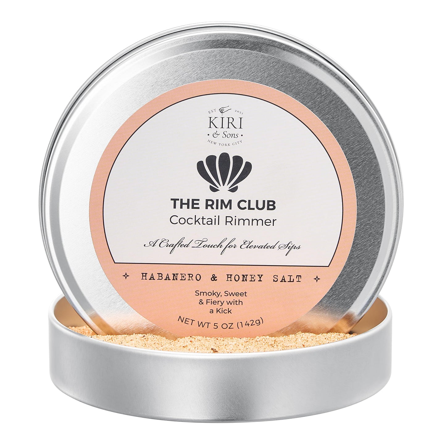 Kiri & Sons Habanero & Honey Margarita Salt Rimmer – Spicy-Sweet Cocktail Rim Salt | 5oz Tin