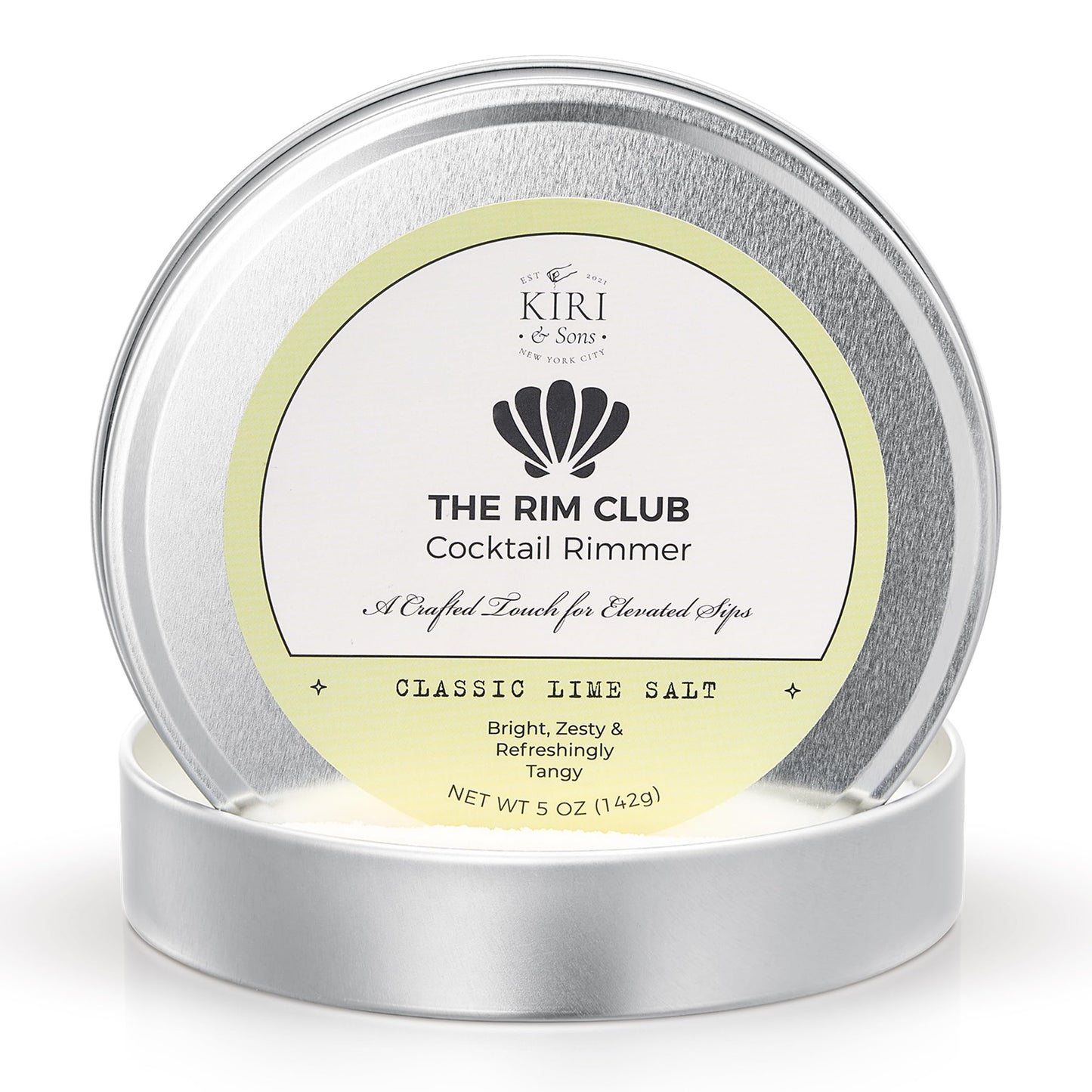 Kiri & Sons Classic Lime Margarita Salt Rimmer – Cocktail Rim Salt | 5oz Tin