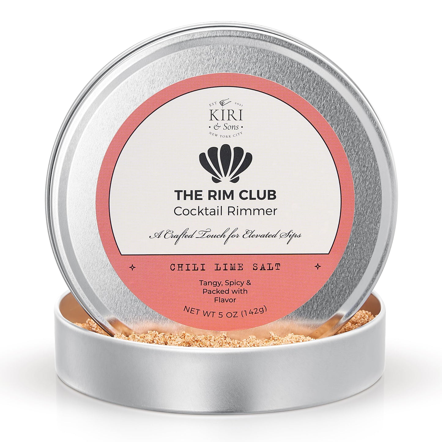 Kiri & Sons Chili Lime Margarita Salt Rimmer – Spicy Cocktail Rim Salt | 5oz Tin