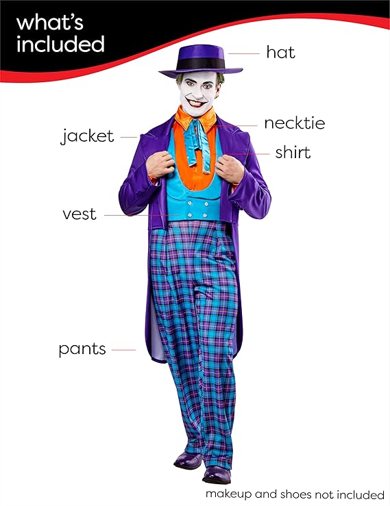 DC Batman 1989 The Joker Deluxe Men's Costume