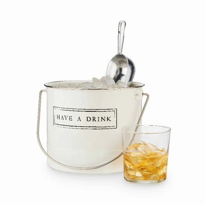 "Have A Drink" Ice Bucket & Scoop by Twine