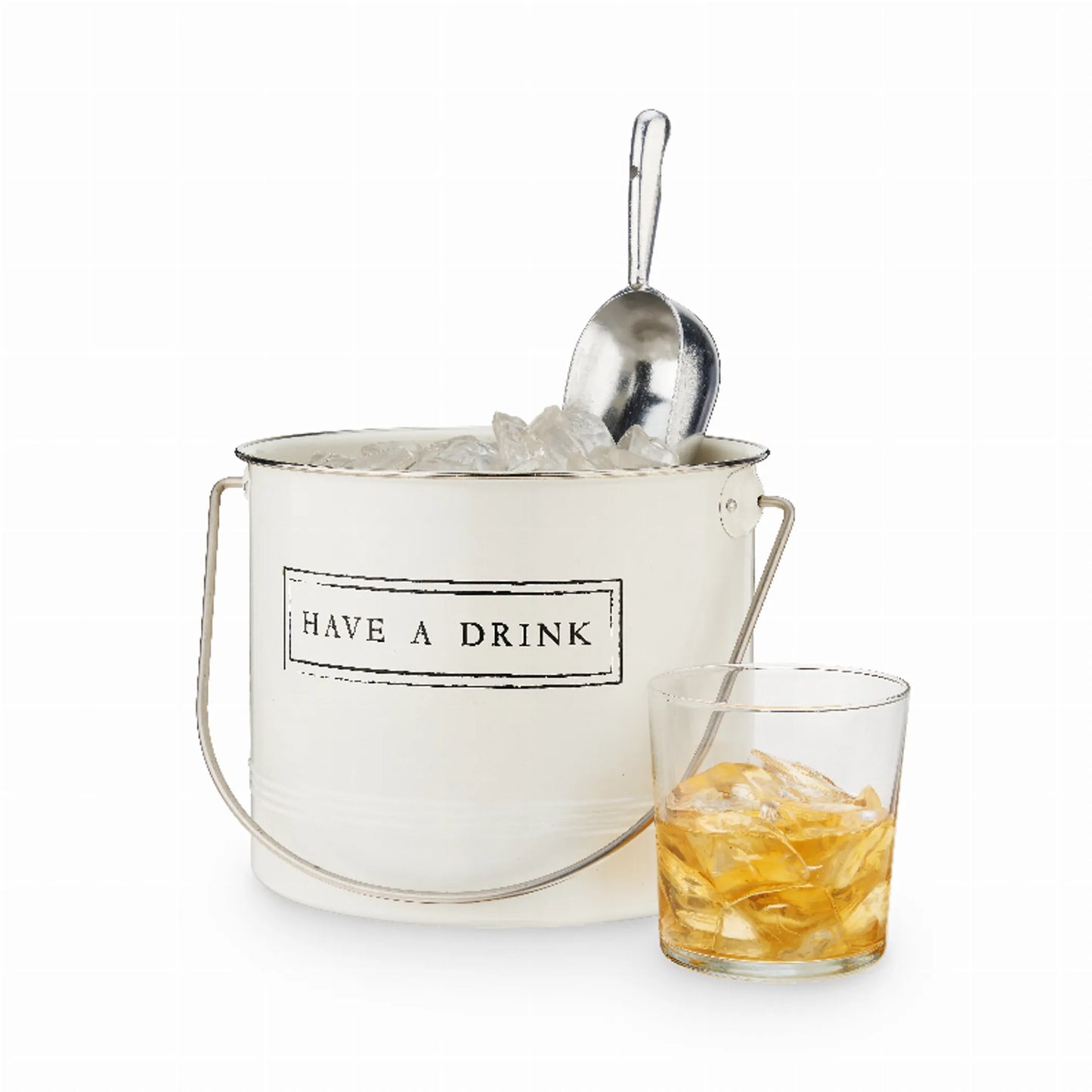 "Have A Drink" Ice Bucket & Scoop by Twine