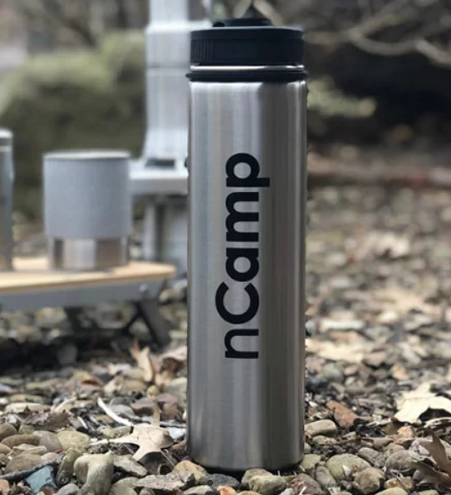 Ncamp Insulated Water Bottle | 24 oz Stainless Steel | Cold 24 Hrs, Hot 5 Hrs | Wide Mouth