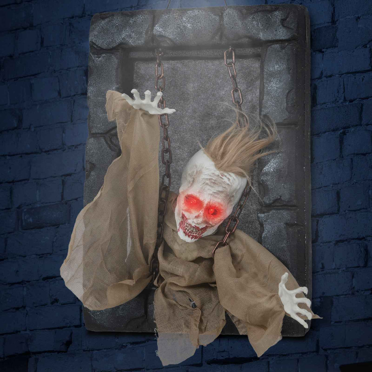 Halloween Hanging Animated Zombie Prisoner Decoration