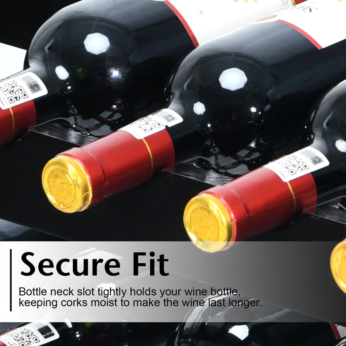2-Tier Bamboo Wine Rack for 12 Bottles with Horizontal Storage