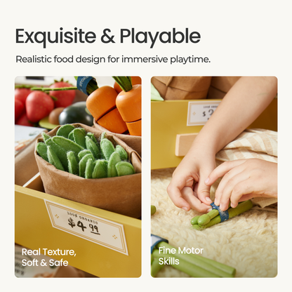 Tiny Land Organic Wooden Play Food Set - 4 Themes