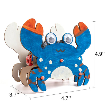 Sound-Activated Walking Crab STEM Kit | Build, Paint & Watch It Walk | Clap to Activate
