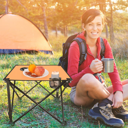 LakeForest Folding Camping Table with 2 Cup Holders – 600D Oxford, 44 lb Capacity | 18.5"x18.5" | 2.2 lbs | 1-Pc & 2-Pc Sets