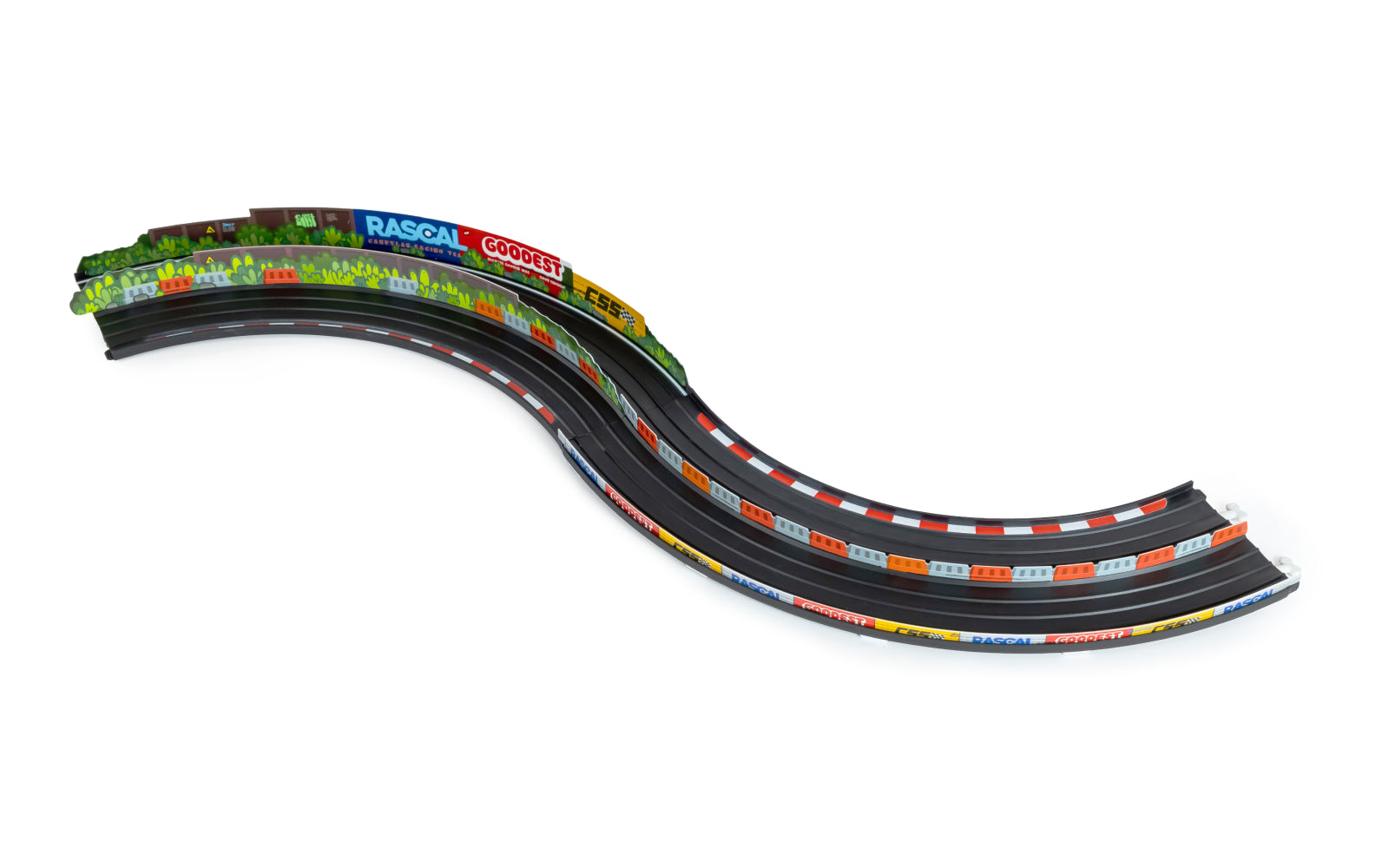 Expansion Pack: 90º Turn | Candylab ROADWORKS Track | 2ft Two-Lane 90° Turns | Ages 3+ | Compatible with 1:64 Diecast - Niksstuff