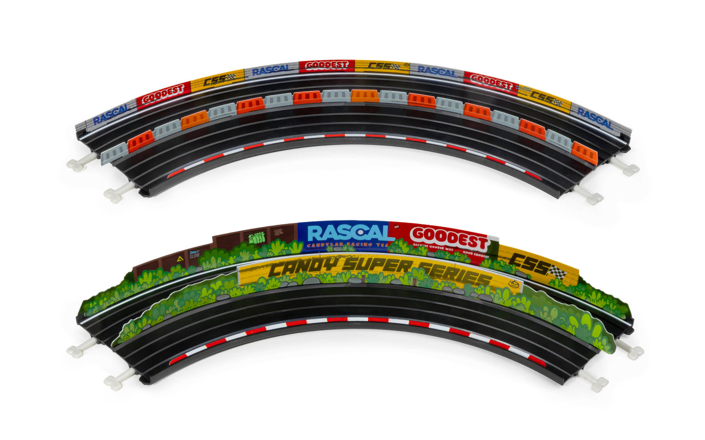Expansion Pack: 90º Turn | Candylab ROADWORKS Track | 2ft Two-Lane 90° Turns | Ages 3+ | Compatible with 1:64 Diecast - Niksstuff