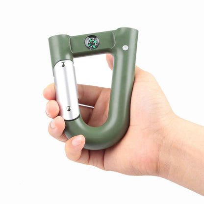 Carabiner Power Bank – 2,200mAh with LED Flashlight & Compass | Clip-On Charger for Hiking, Camping & Travel