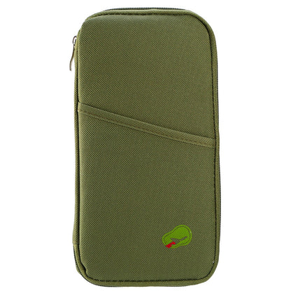 LJG Travel Passport Wallet – 12-Cell Organizer, Water-Repellent Zipper Case – Lemon Green