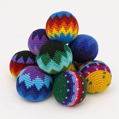 Handcrafted Crochet Hacky Sack Footbag by Runamuck Workshop - Niksstuff