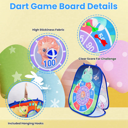 GBruno 5-in-1 Bean Bag Toss Game – Dinosaur & Unicorn