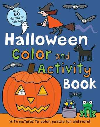 Halloween Preschool Color and Activity Book | 50+ Stickers | Ages 3+