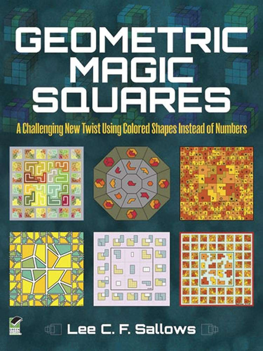 Geometric Magic Squares book cover with geometric patterns and colored shape grid