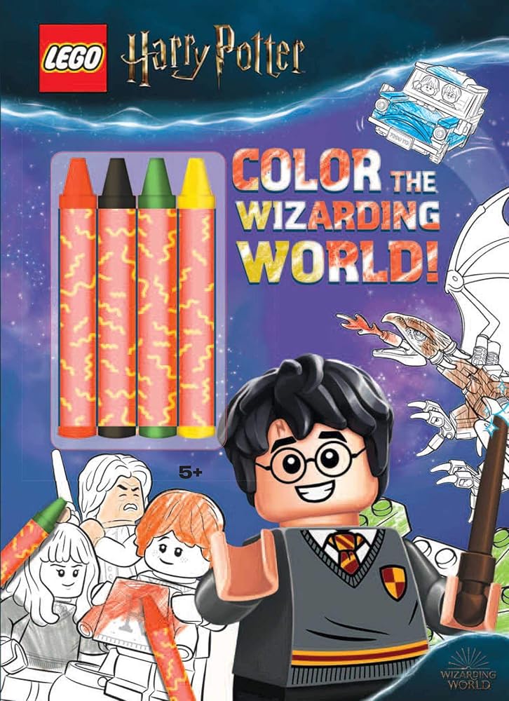 LEGO Harry Potter: Color the Wizarding World Activity Book with Crayons
