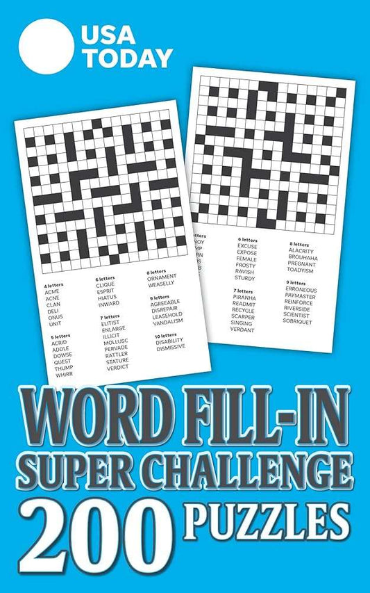 USA TODAY Word Fill-In Super Challenge book: 200 word puzzles for logic & deduction