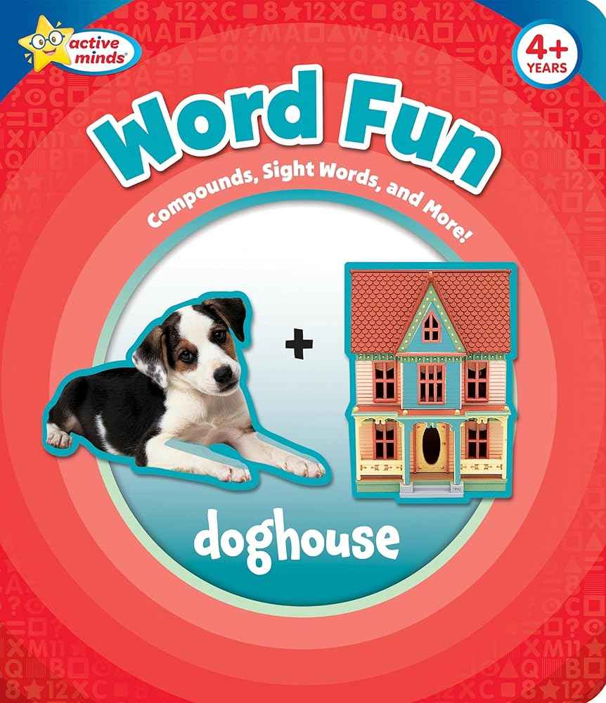 Active Minds Word Fun Activity Book | Sight Words, Compounds & More | Ages 4+