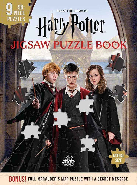 Harry Potter jigsaw puzzle book cover with 9 puzzles, 96 pieces and secret message