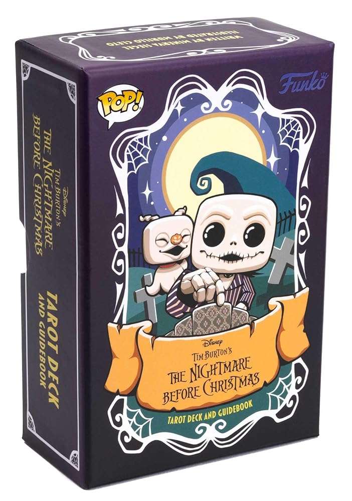 Nightmare Before Christmas tarot deck and guidebook in a purple illustrated box