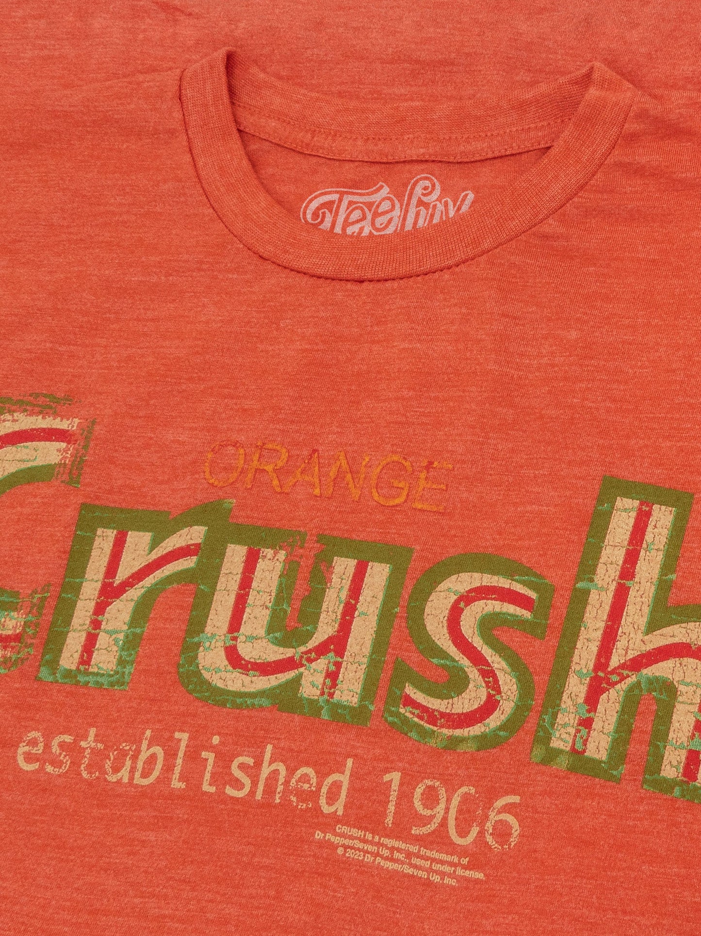 Orange Crush Soda T-Shirt | Distressed "Est. 1906" Logo | Orange Heather