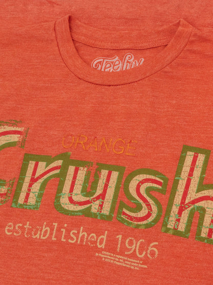 Orange Crush Soda T-Shirt | Distressed "Est. 1906" Logo | Orange Heather