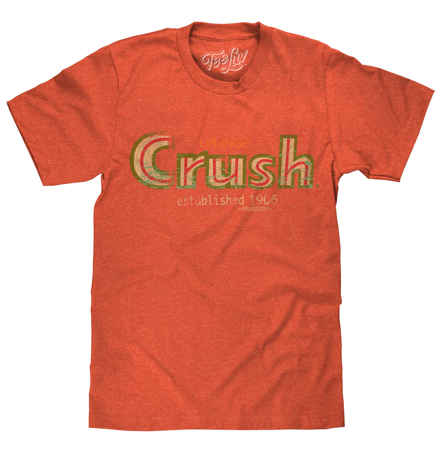 Orange Crush Soda T-Shirt | Distressed "Est. 1906" Logo | Orange Heather