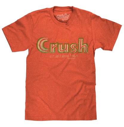 Orange Crush Soda T-Shirt | Distressed "Est. 1906" Logo | Orange Heather