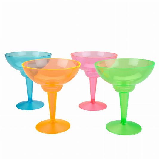 12 oz. Neon Margarita Glasses, Set of 12