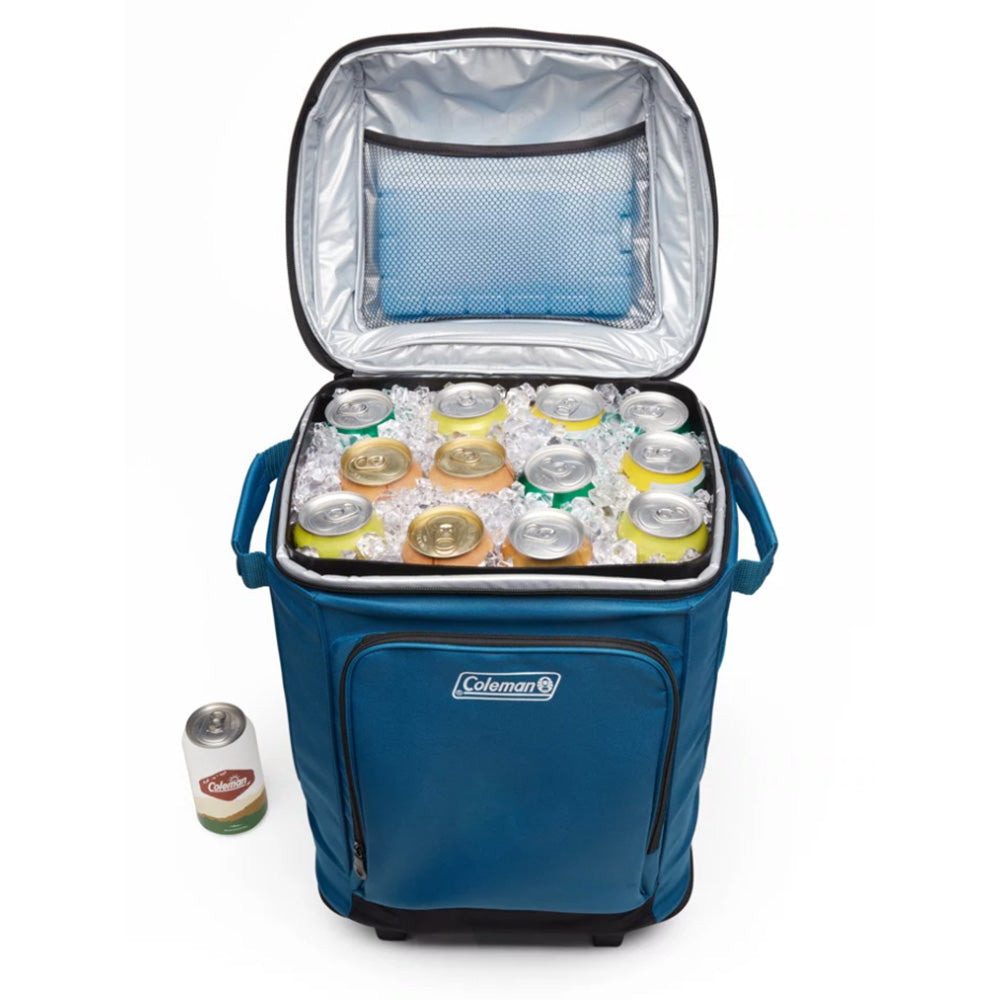 Coleman Chiller 42-Can Soft-Sided Wheeled Cooler - Deep Ocean