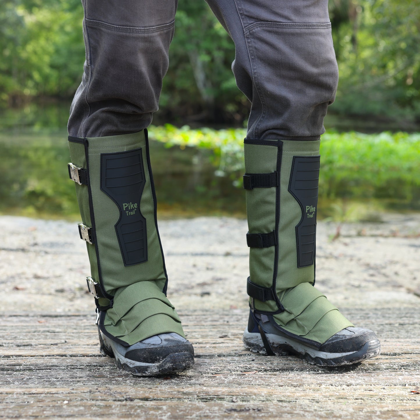 Pike Trail Snake Gaiters | 360° Protection | Double-Wall Core | One Size | Black, Coyote Tan, Olive Drab