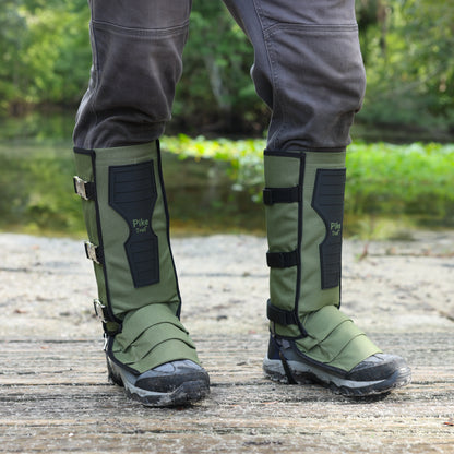 Pike Trail Snake Gaiters | 360° Protection | Double-Wall Core | One Size | Black, Coyote Tan, Olive Drab